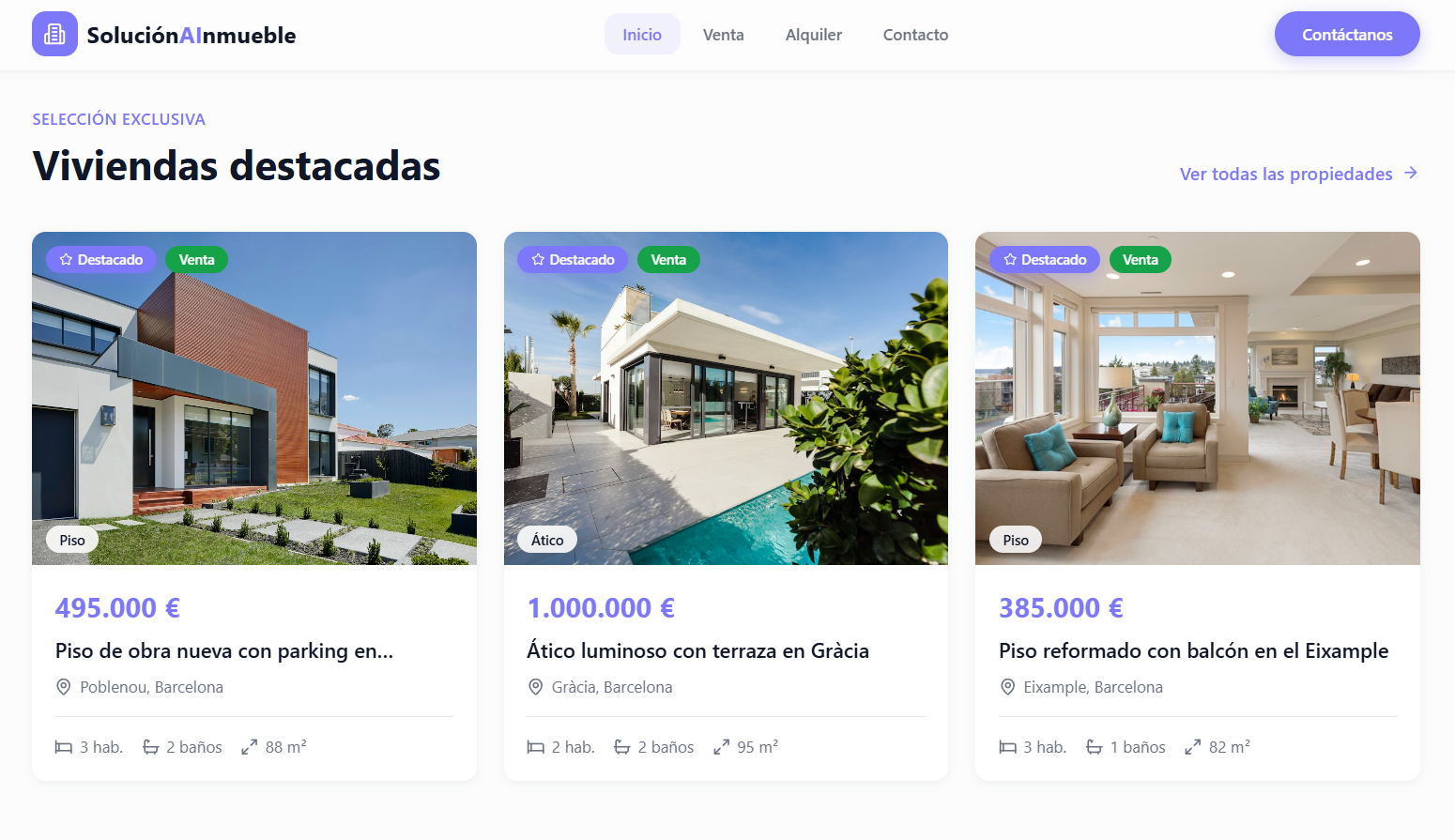 Portal con propiedades